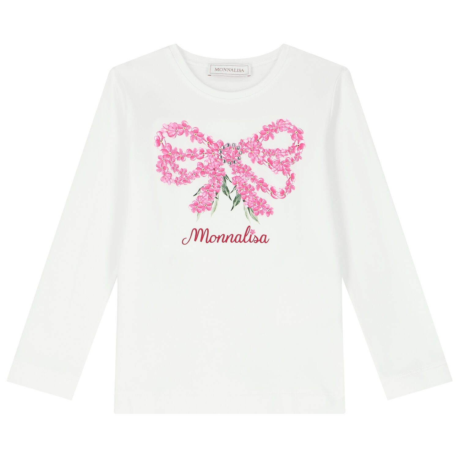 طقم بنات تنورة بطبعة الزهور باللون الأبيض والوردي, 2, hi-res